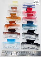 Impression Stylish Colored Plastic Hair Clutcher (Pack of 12)